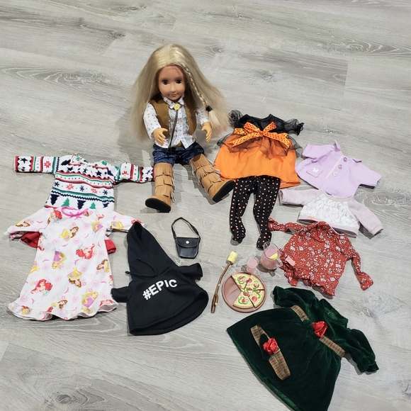 Battat Other - Battat Doll with Clothing Accessory Bundle